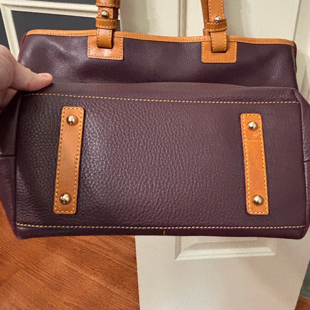 Dooney and Bourke Plum Pebble Grain Tote - Picture 3 of 5